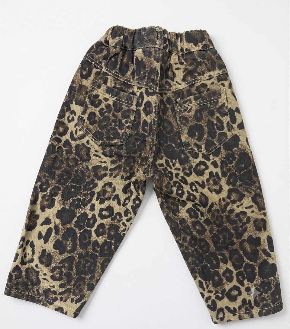 Little Leopard Black Pants